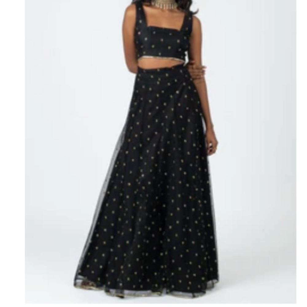 The Saree Room Black Clover Skirt